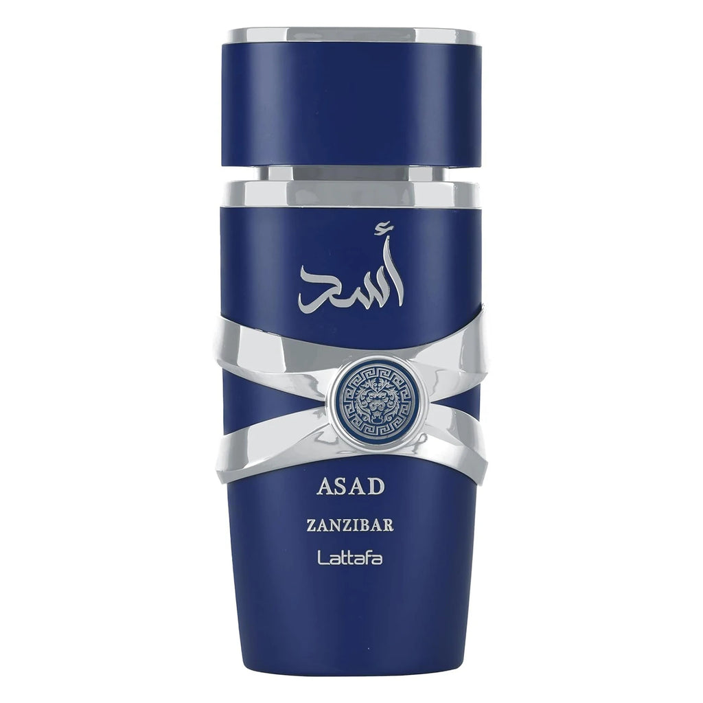 Lattafa Asad Zanzibar - Fresh, Spicy, Vanilla, Coconut - Eau de Parfum Long-Lasting Fragrance for Men, 3.40 Ounce / 100 ml
