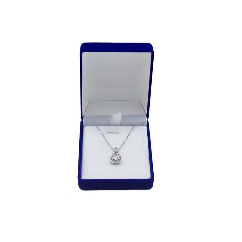 1Pcs Velvet Jewelry Box For Pendant Display Gift Boxes Jewellery Packaging Storage Box Necklace Holder Pendant Box Storage Case