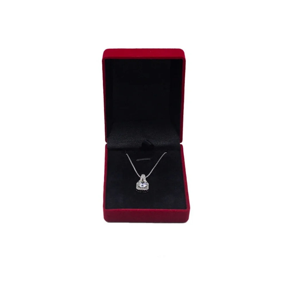 1Pcs Velvet Jewelry Box For Pendant Display Gift Boxes Jewellery Packaging Storage Box Necklace Holder Pendant Box Storage Case