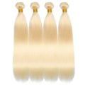 Brazilian Blonde 10A Grade #1B/613 Straight BUNDLES with CLOSURES & FR